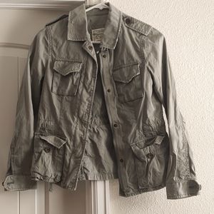 Cute light jacket by Banana Republic light army green color xs